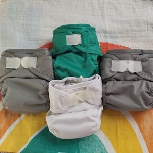 4 Newborn Sweet Pea Covers - Cloth Diapers